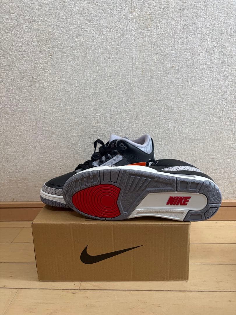 靴 Nike Air Jordan 3 Retro Black Cement2024