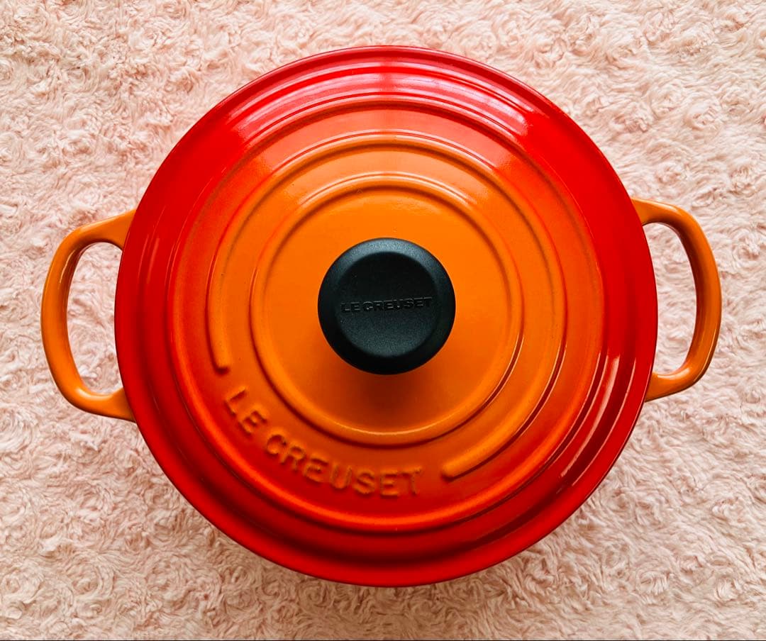 [美品] ル・クルーゼ　ココットロンド20cm両手鍋