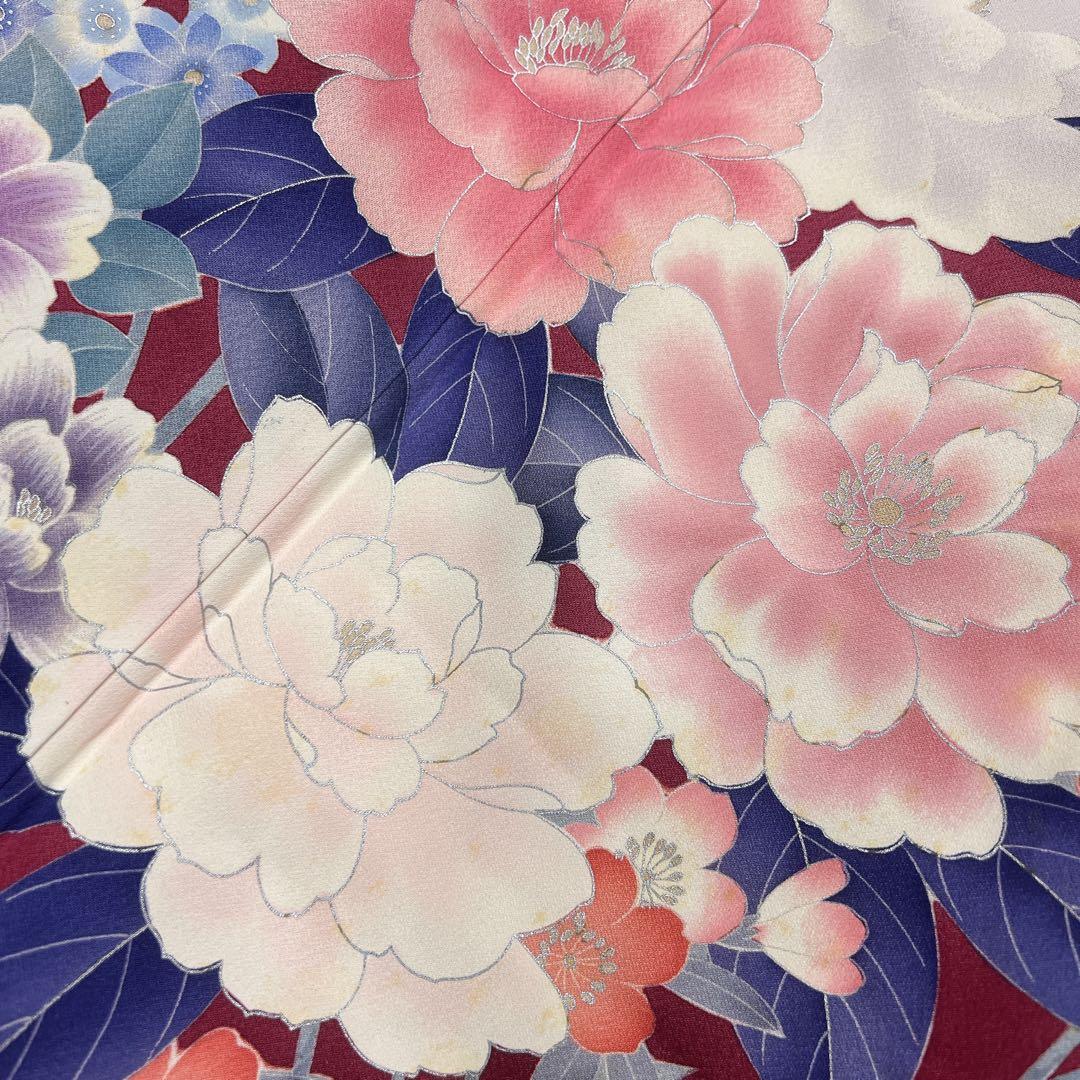 振袖　牡丹　百合　鈴蘭　花模様　成人式　着物　125tz