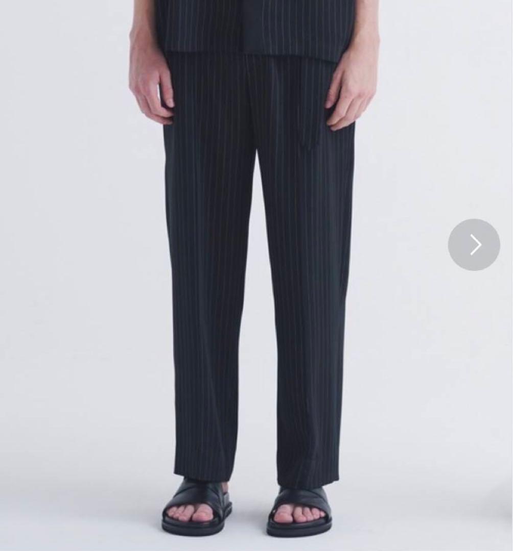 【新品半額】Stripe DoubleCloth 2Tuck WidePants