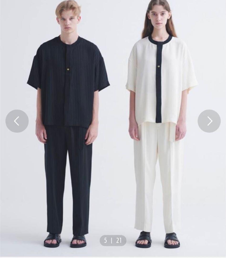 【新品半額】Stripe DoubleCloth 2Tuck WidePants