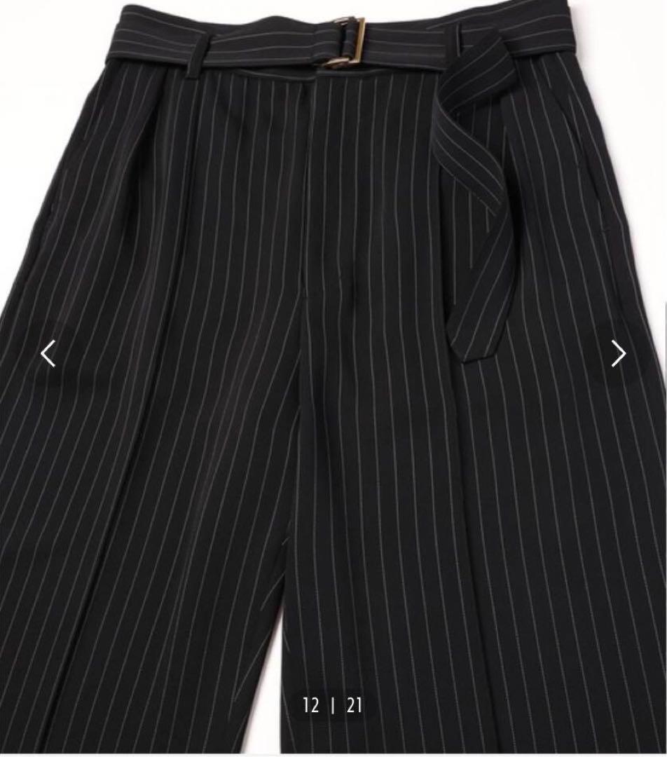 【新品半額】Stripe DoubleCloth 2Tuck WidePants