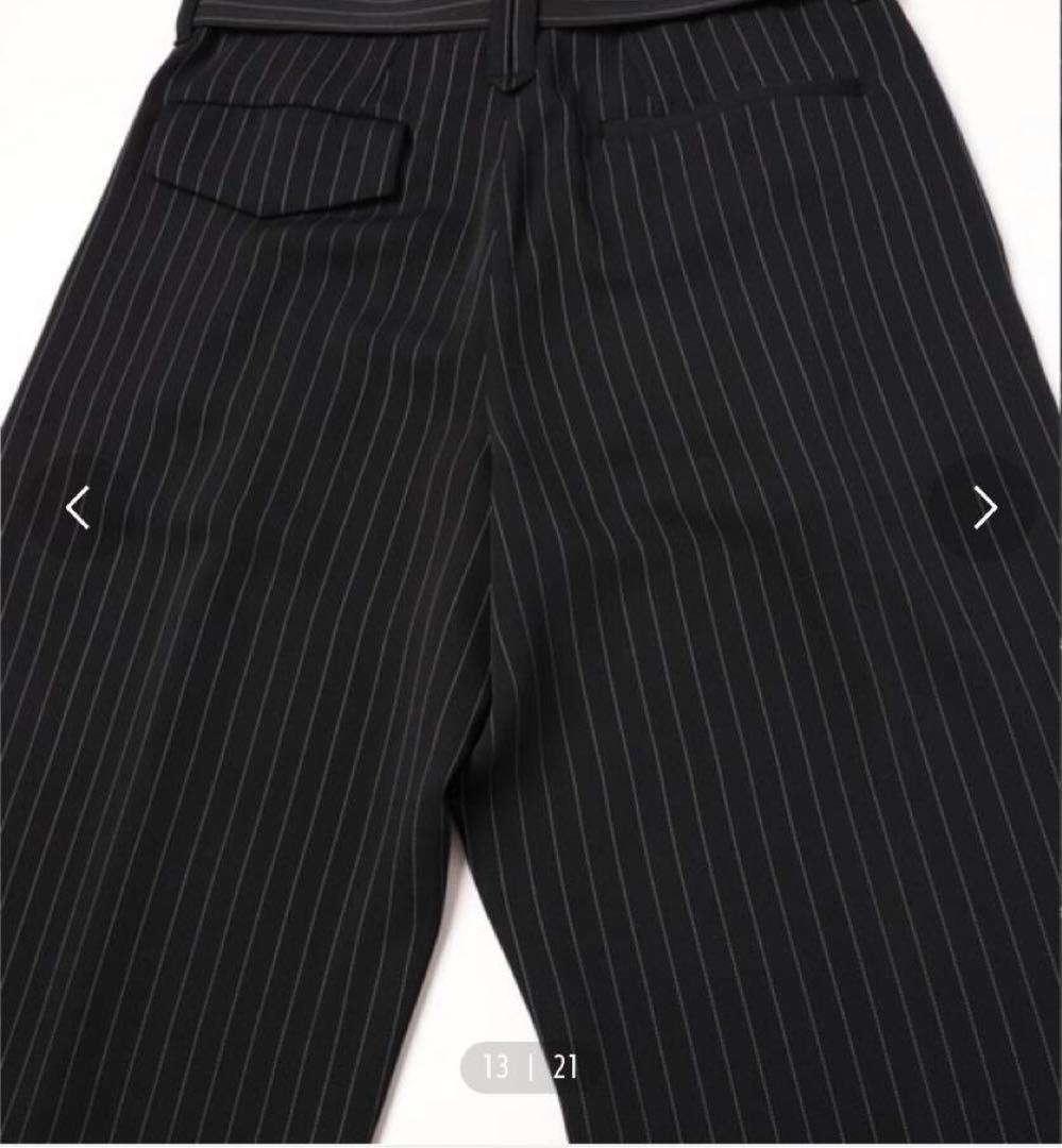 【新品半額】Stripe DoubleCloth 2Tuck WidePants