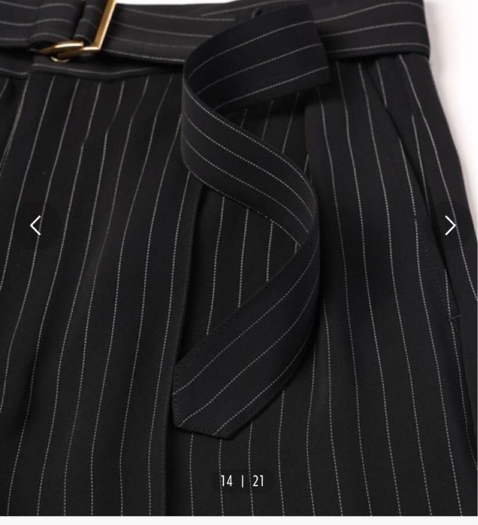 【新品半額】Stripe DoubleCloth 2Tuck WidePants