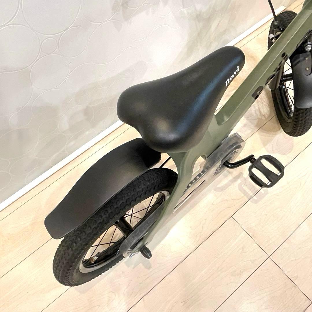 【極美品】Ravi キッズ自転車 14インチ カーキ 子供用 Eizer 軽量