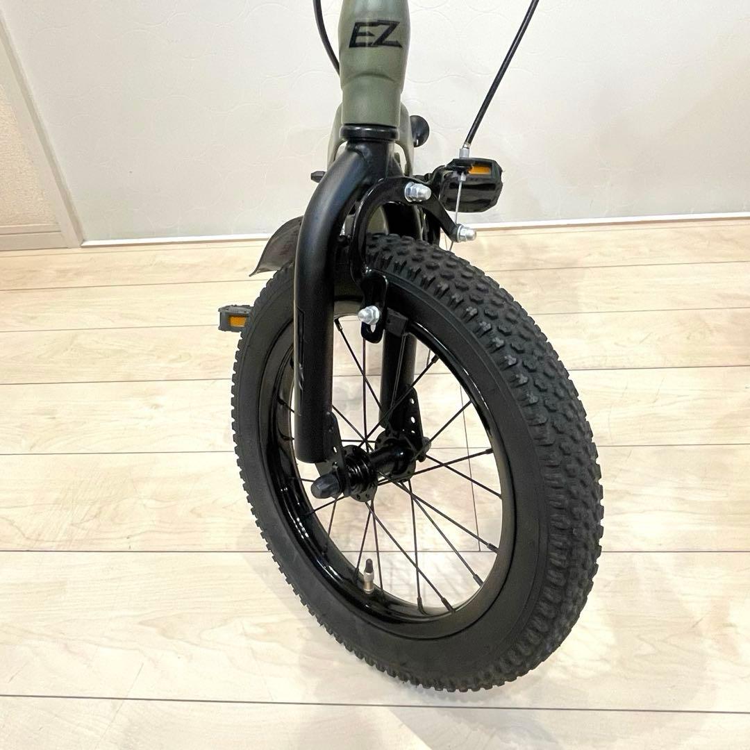 【極美品】Ravi キッズ自転車 14インチ カーキ 子供用 Eizer 軽量