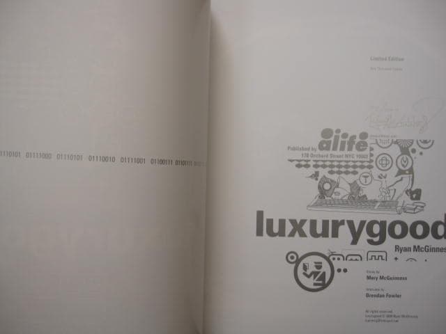 Luxurygood　Ryan Mcginness　直筆サイン　限定1000部
