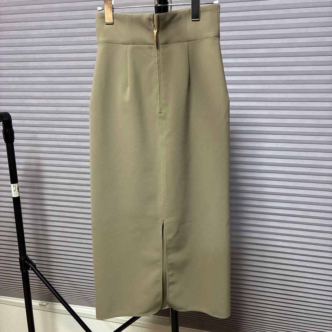 noble ジャージーライクカラータイトスカート ベージュ 34