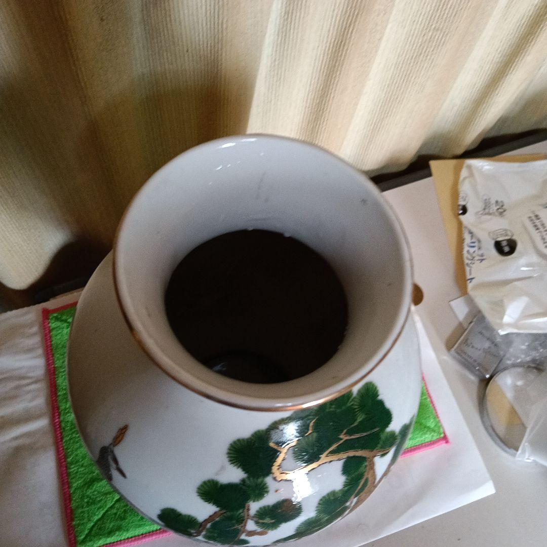 孔雀の装飾陶器花瓶