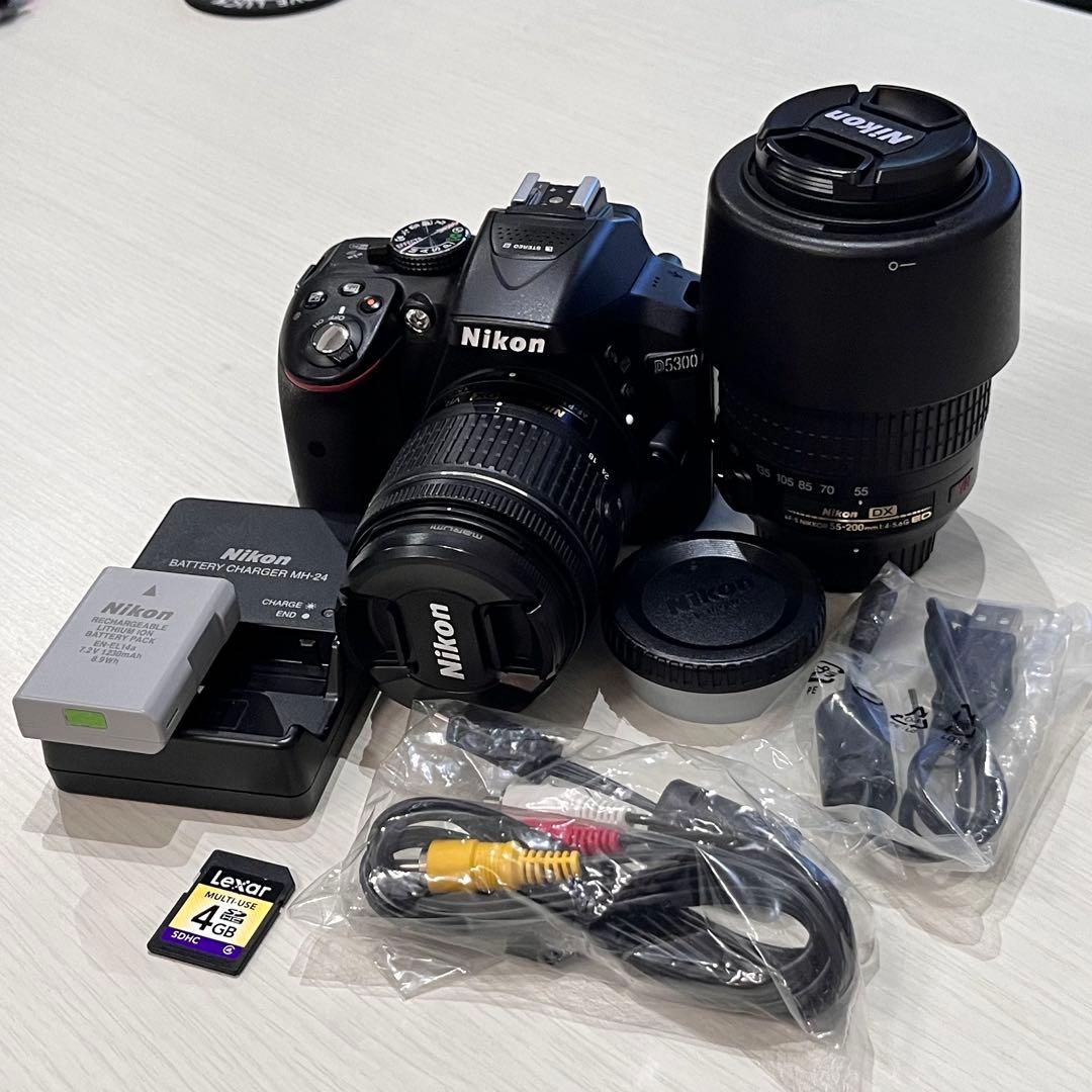 Nikon D5300 18-55VR 55-200VR ショット数3,118回