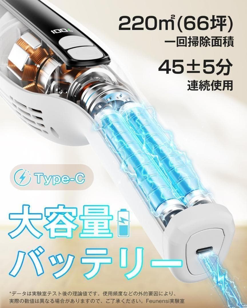 ⭐️新品未使用⭐️掃除機 コードレス 55KPa超強力吸引&自立式 サイクロン