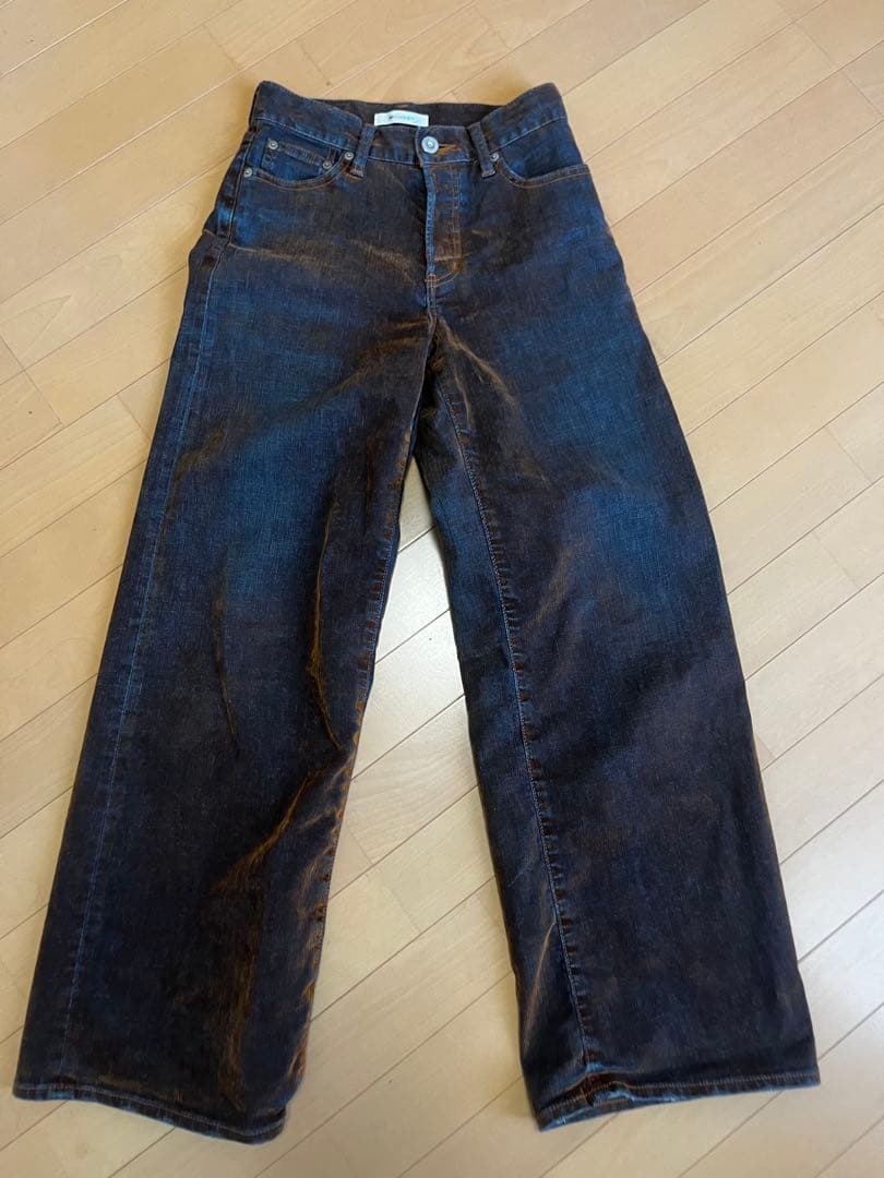 VELVET DENIM BAGGY / ベルベットデニムバギー　ブラウン