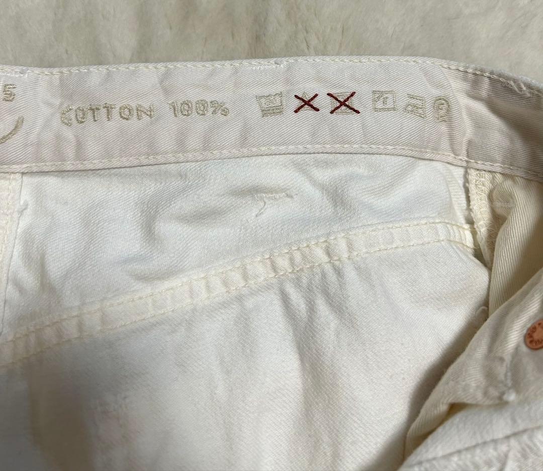 45R/ライ麦デニムパンツ/シャルロット/size28/ホワイト