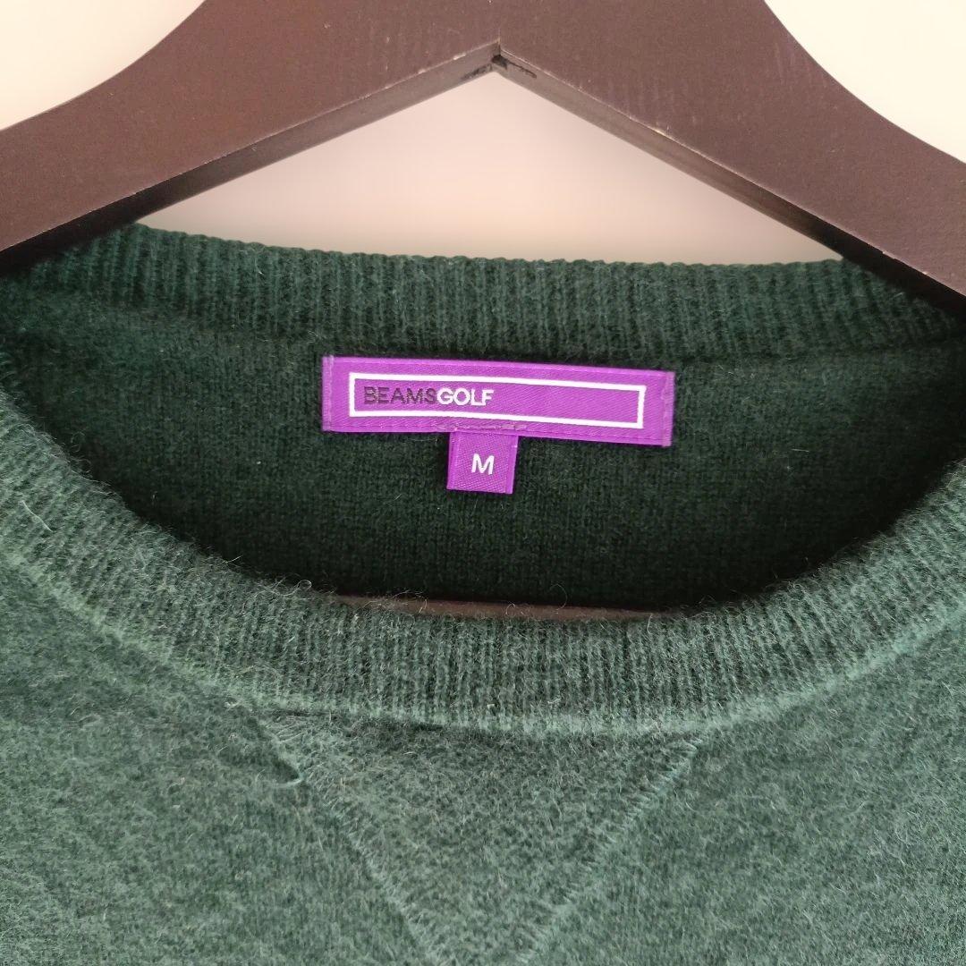 BEAMS GOLF カシミアシンプルニット Mサイズ