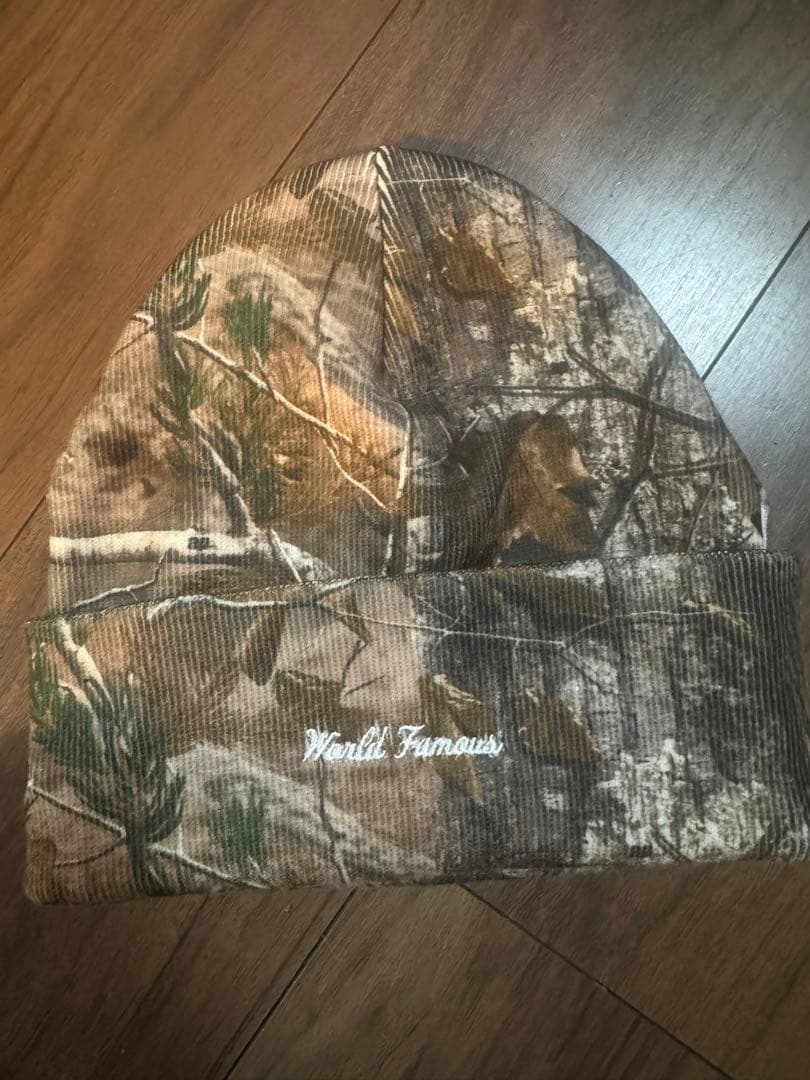 Supreme 迷彩ニット帽 World Famous