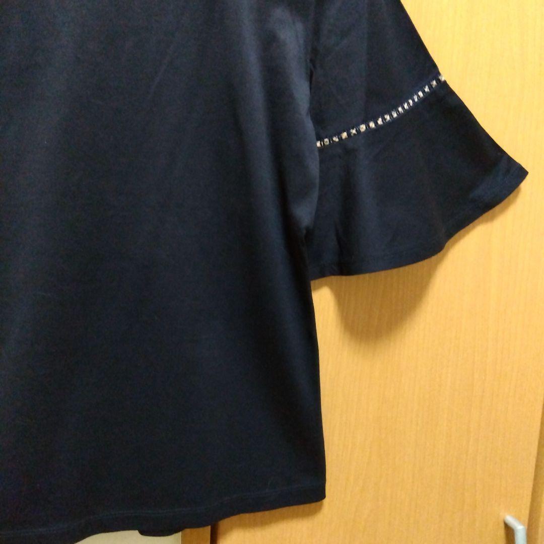 近年物・タグ付★DAKS ダックス ハウスチェック テープ カットソー 38濃紺