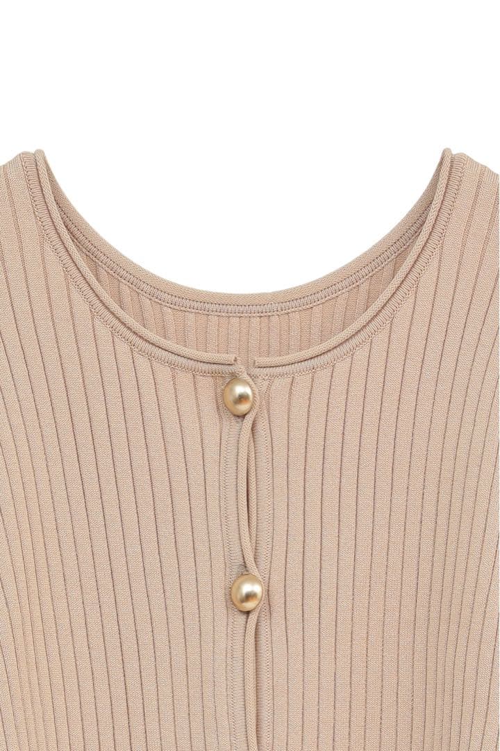 トップス CLANE W FACE GOLD BUTTON KNIT TOPS