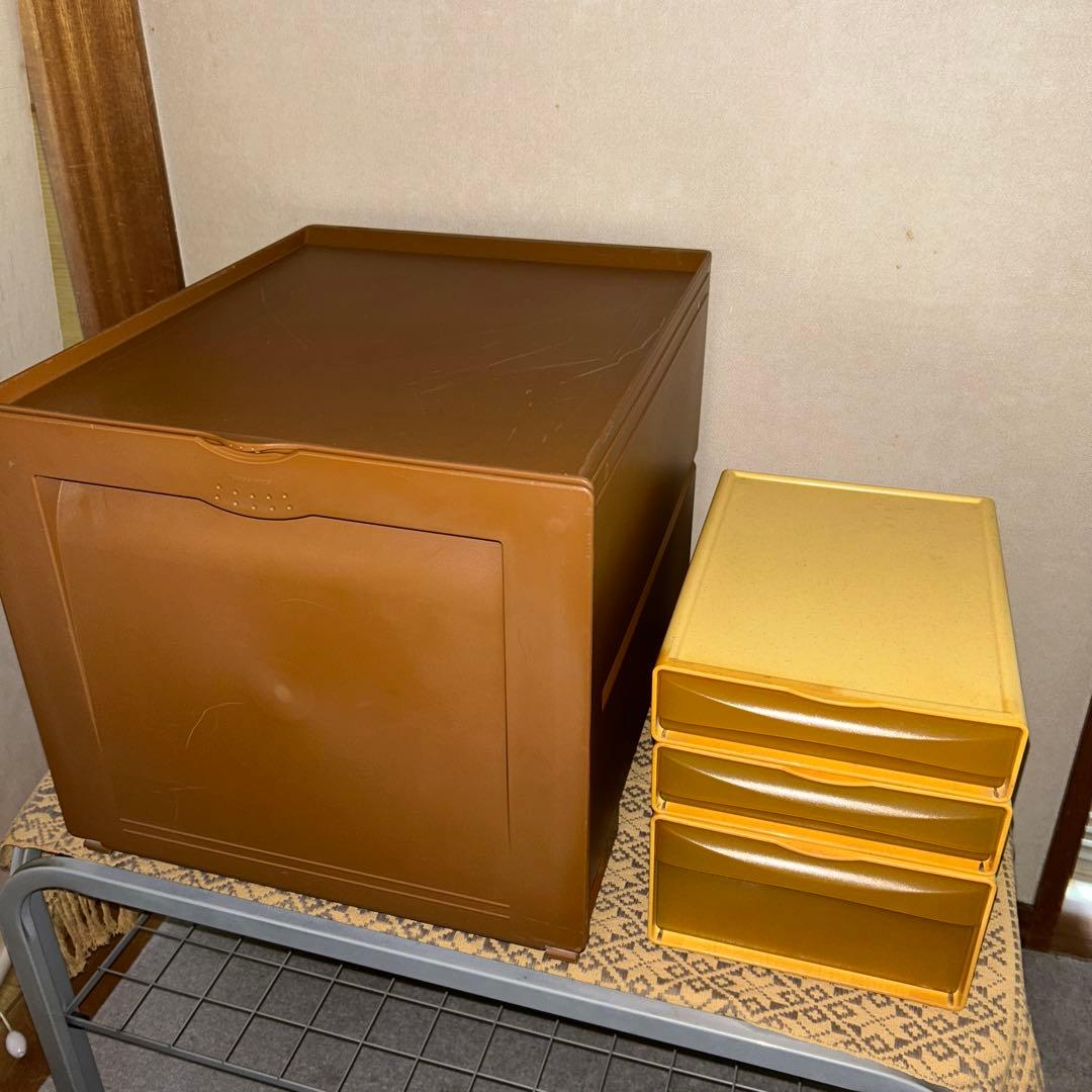 Tupperware マルチオーガナイザー 扉付き　& 引き出し　3段