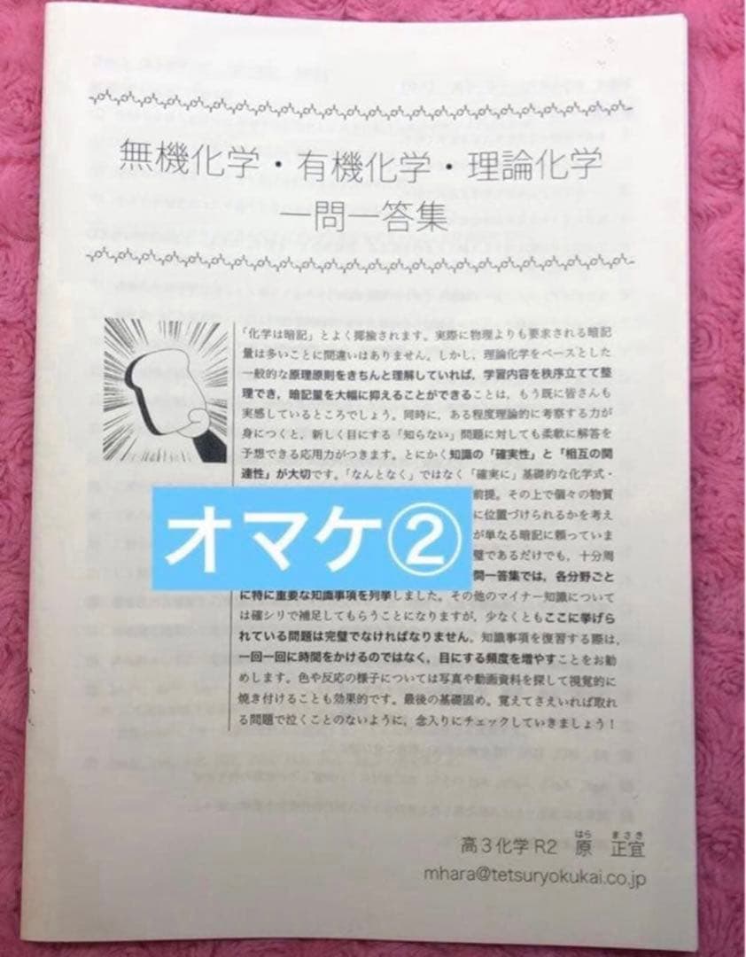 鉄緑会　最新　新品未使用　2025年 化学発展講座 上&下巻 2冊　オマケ付き