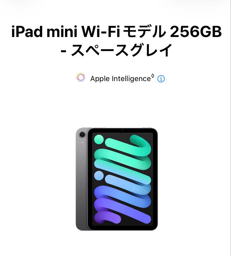 iPad mini 第7世代　256GB スペースグレー
