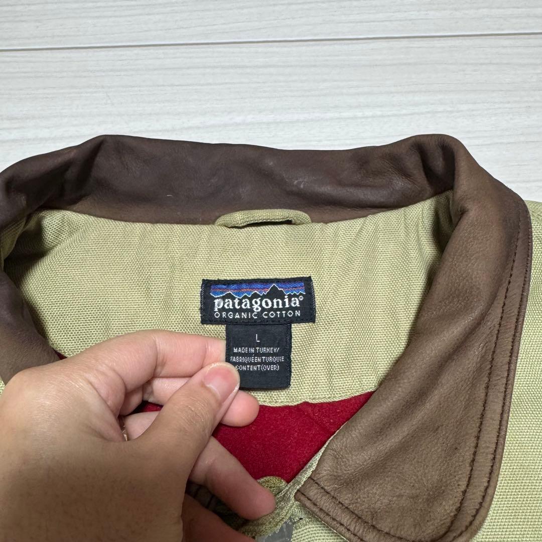 99年製 patagonia nuevorange ヌエボレンジ　襟レザー90s