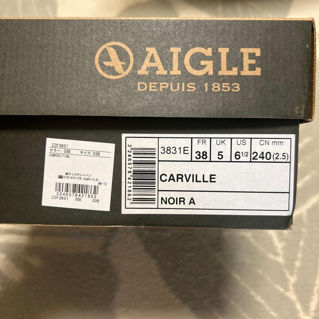 AIGLE /エーグル　CARVILLE カーヴィル レインブーツ ブラック38