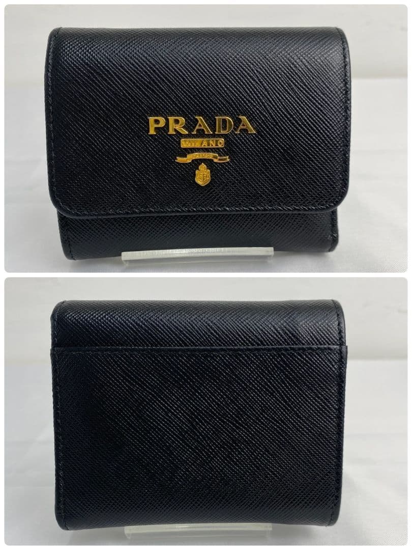 RFID 近年モデル PRADA　サフィアーノレザー 三つ折り財布
