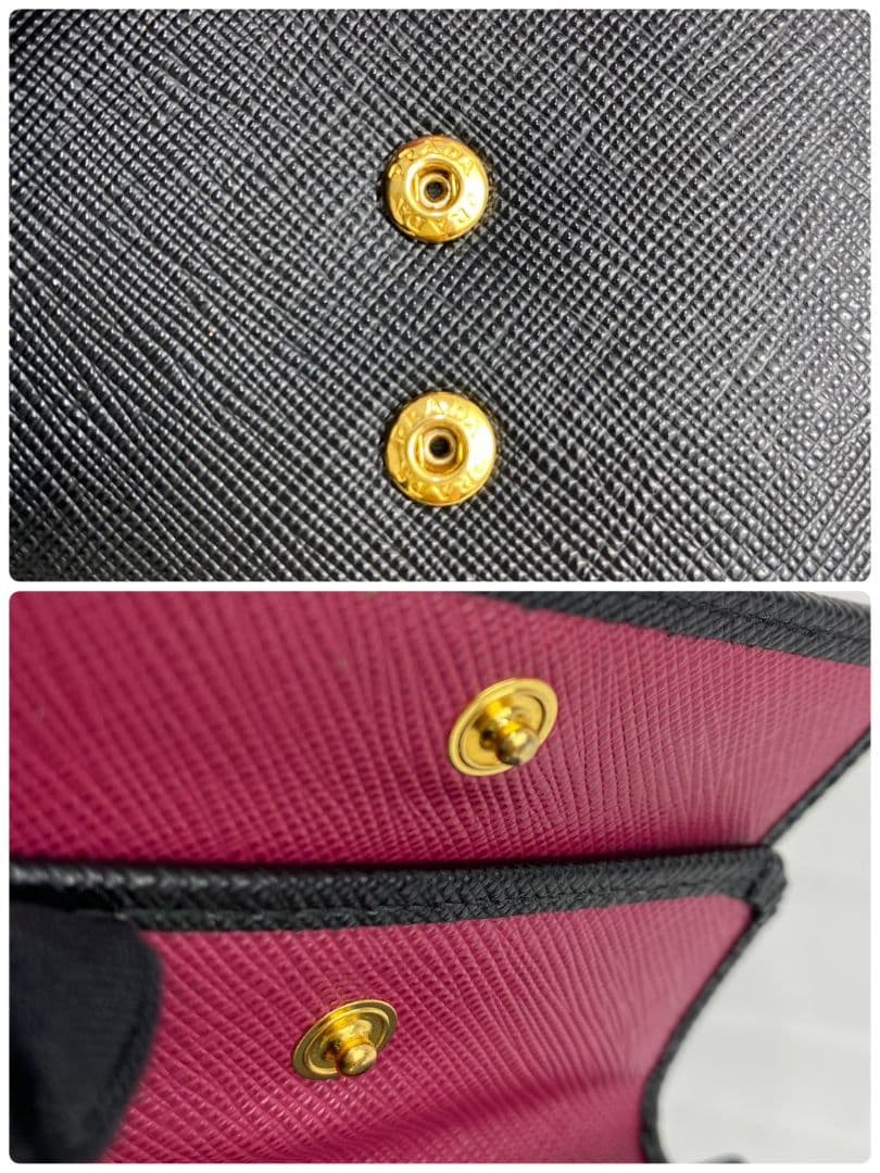 RFID 近年モデル PRADA　サフィアーノレザー 三つ折り財布