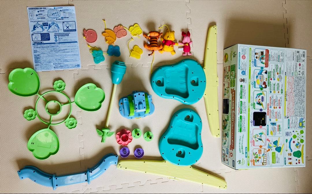 欠品無し‼️ くまのプーさん メリー えらべる回転6WAYジムにへんしんメリー