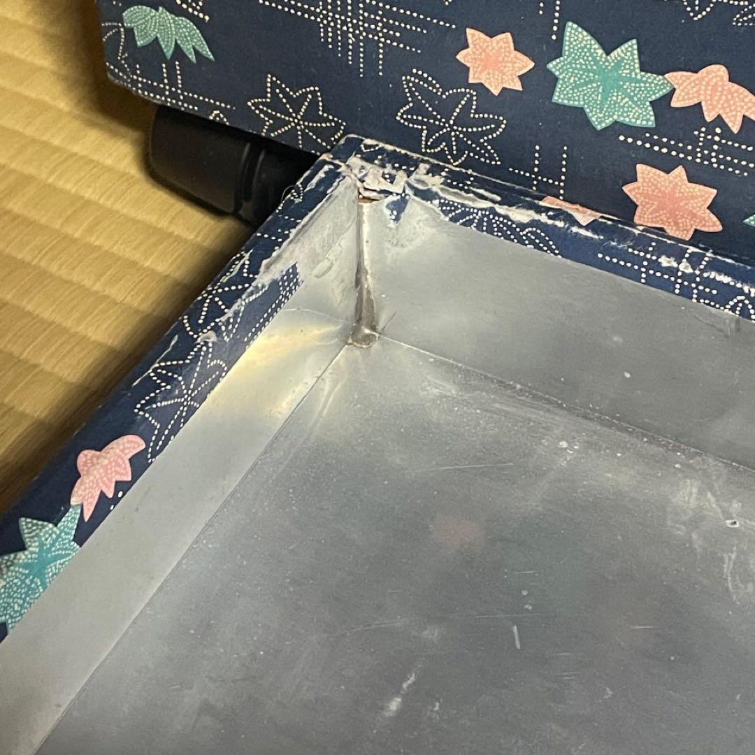 ★ 茶箱1　大　和紙張り　昭和レトロ　キャスター付き　押入れ収納