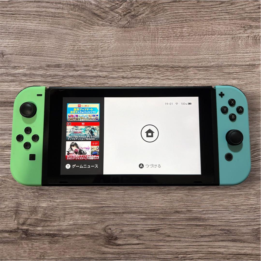 Nintendo Switch あつ森デザイン　強化バッテリー　SDカード付き