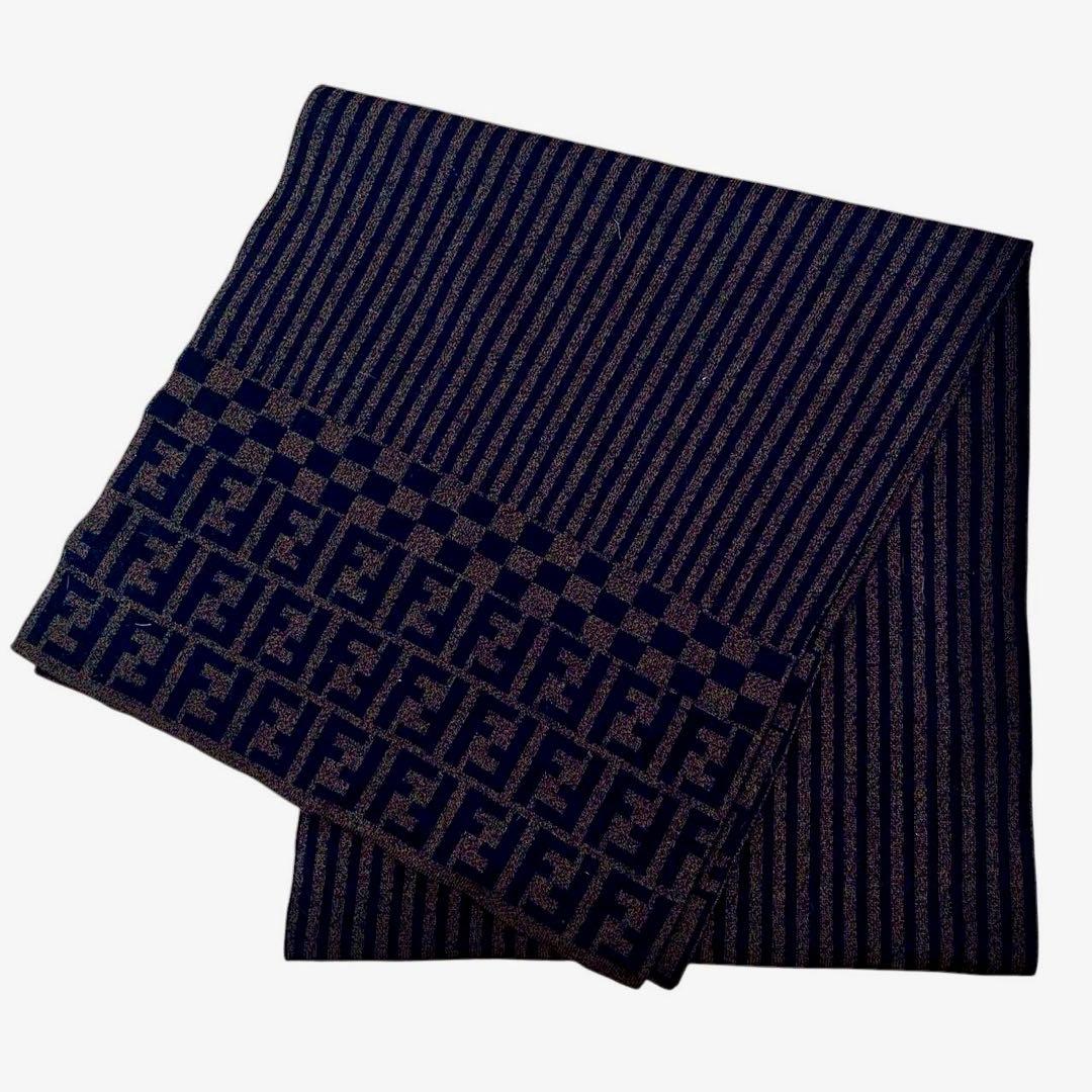 FENDI フェンディ FF柄 ズッカ柄 イタリア製 ウール マフラー