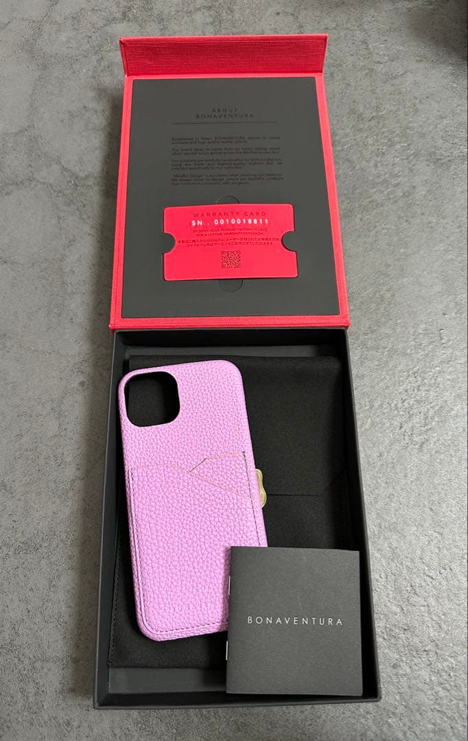 【新品　未使用品】ボナベンチュラ iPhone14 ケース パールパープル