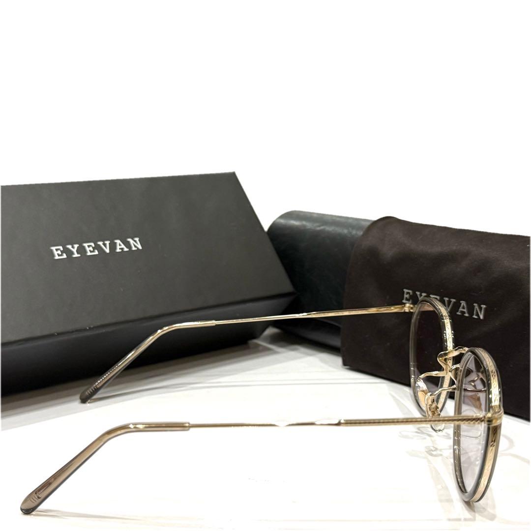 【極美品】正規品 EYEVAN E-0515 47 SMK レッドブラウンレンズ