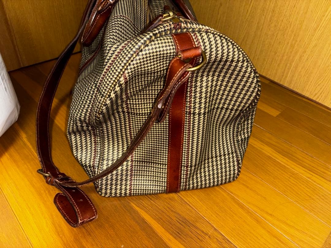 ラルフローレン千鳥柄ボストンバッグ