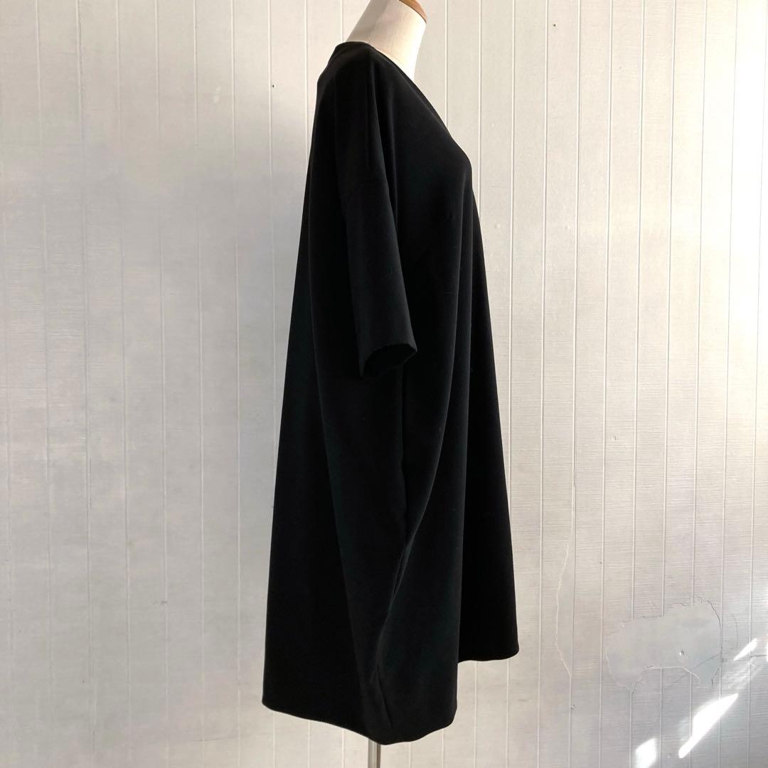 美品☆エンフォルド　ダブルクロスコクーンワンピース　Vネック　アシンメ　36