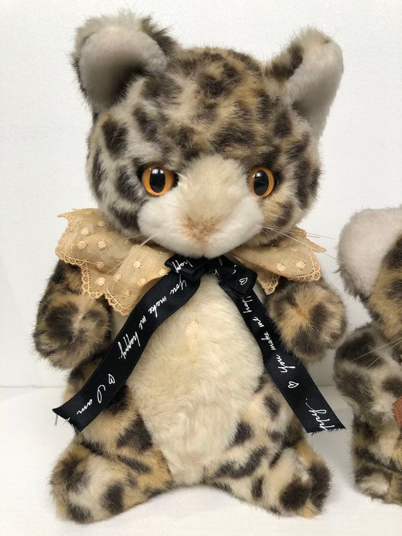 オオイケ OIKE ぬいぐるみ ヒョウ柄 ねこ 希少 レトロ ビンテージ 大小