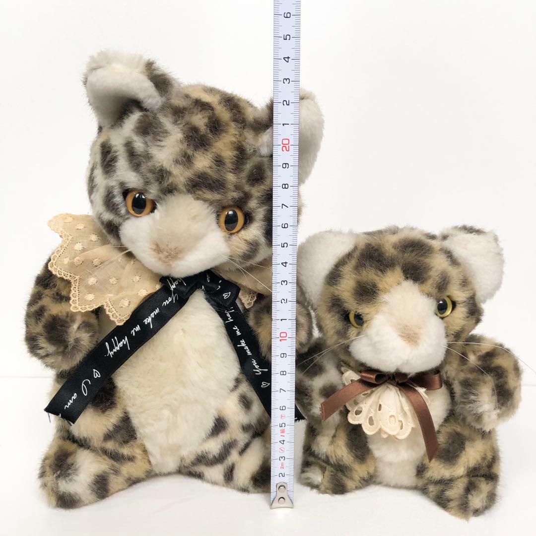 オオイケ OIKE ぬいぐるみ ヒョウ柄 ねこ 希少 レトロ ビンテージ 大小