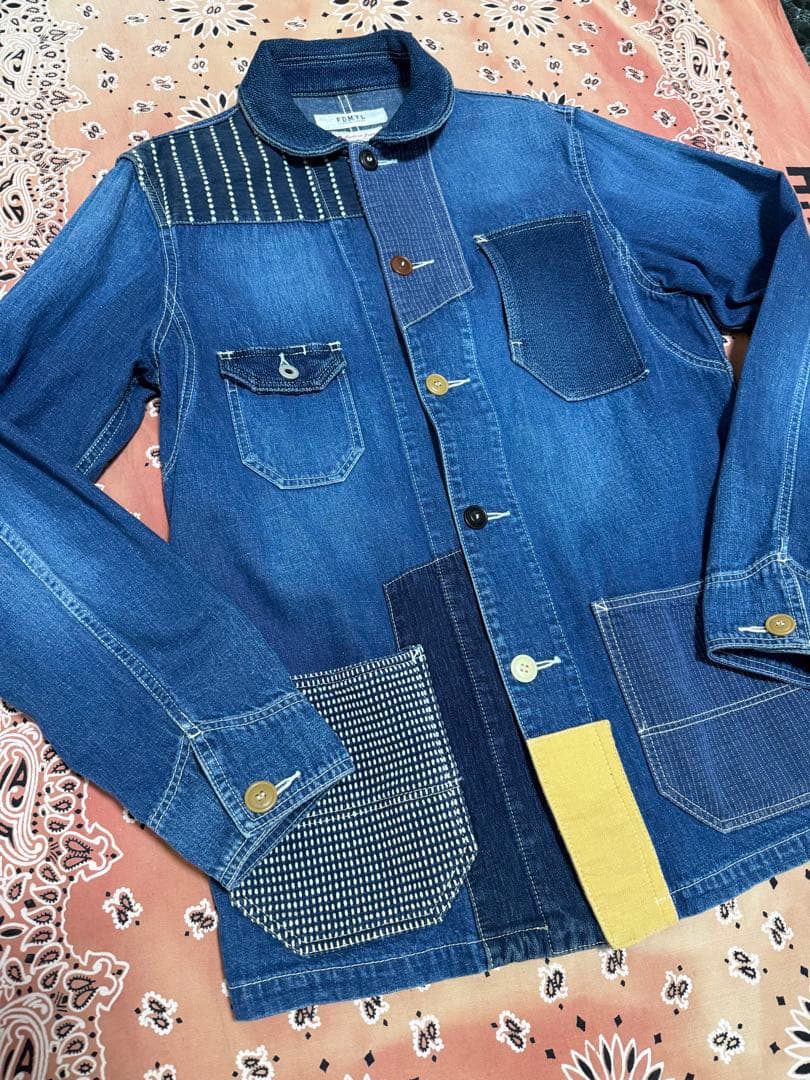 FDMTL COVERALL JACKET パッチワーク カバーオール　デニム3