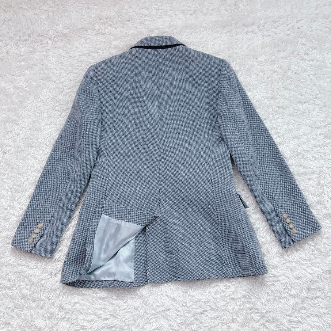 POLO RALPH LAUREN テーラードジャケット 麻混 青 S 4