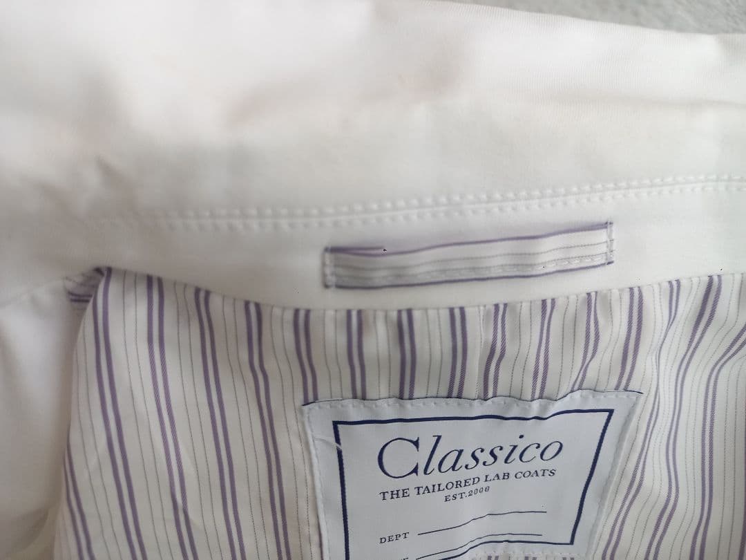 【クラシコ】ヌードフィットドクターコート／白衣／size：S
