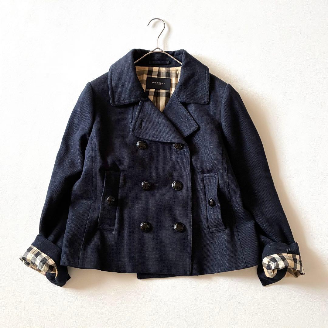 極美品✨バーバリーロンドン　アウター　ダブルブレスト　チェック　大きいサイズ46