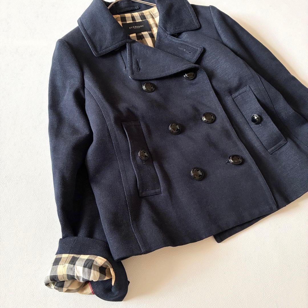 極美品✨バーバリーロンドン　アウター　ダブルブレスト　チェック　大きいサイズ46