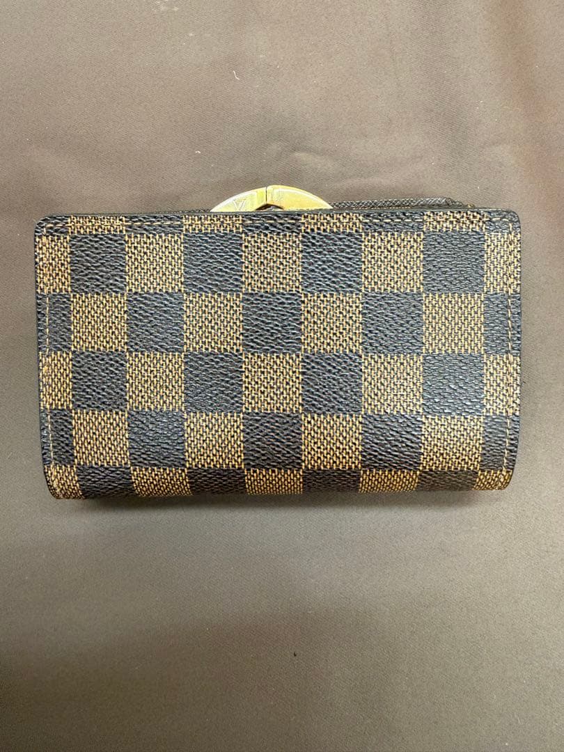 LOUIS VUITTON ダミエ がま口二つ折り財布