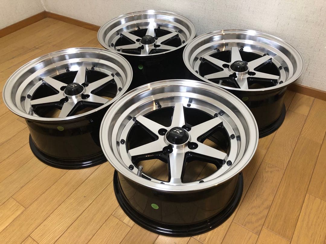 旧車・街道レーサー・暴走族 15×8J/+20/PCD100 新品ホイール２本