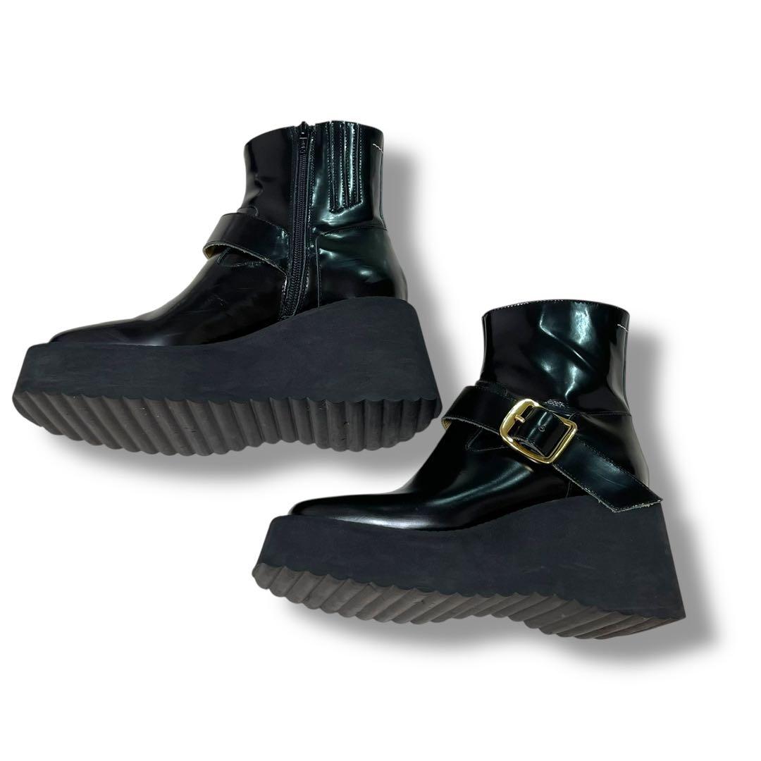 Maison Margiela ショートブーツ 37.5 厚底 ブラック MM6