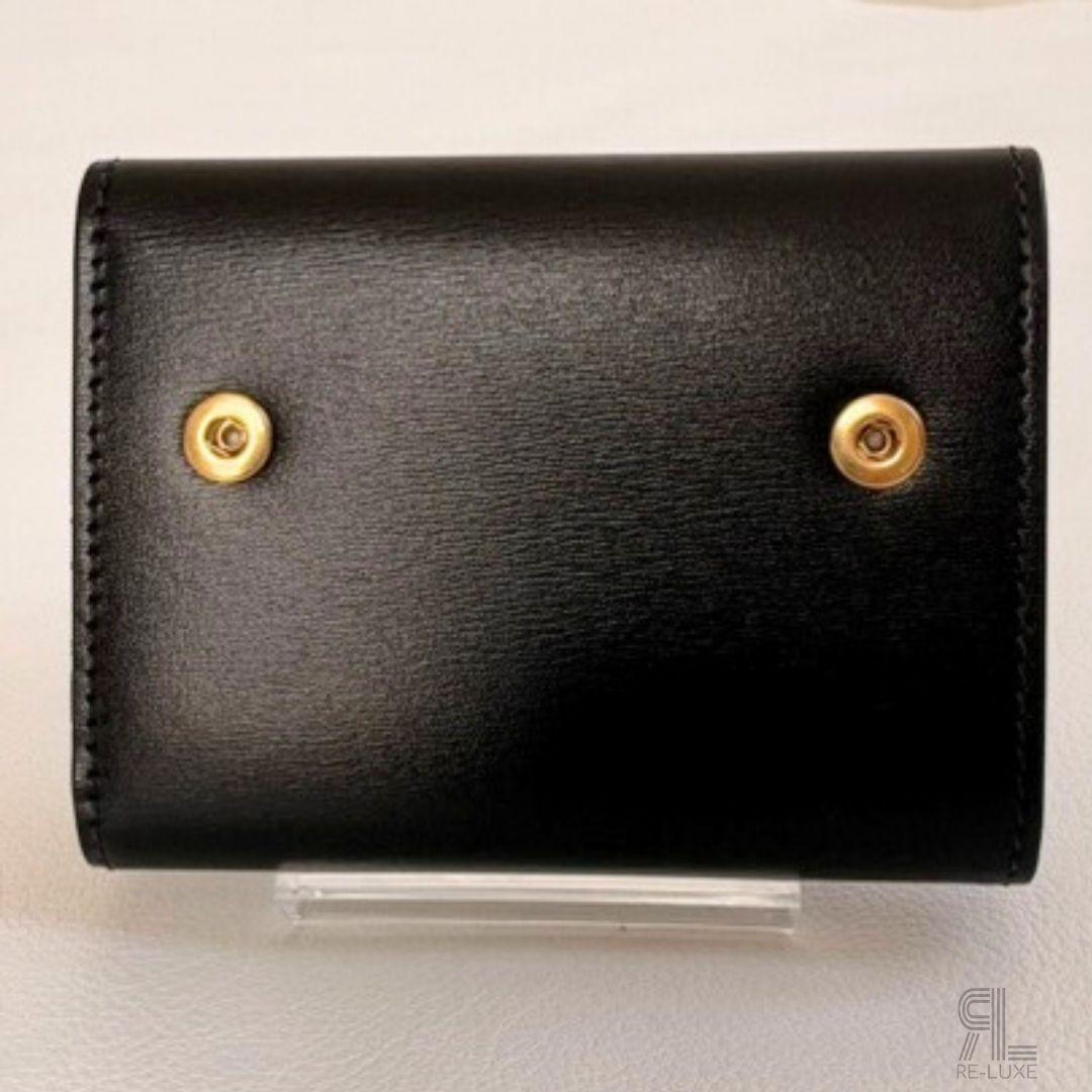 CELINE セリーヌ トリオンフ 三つ折り財布 ミニウォレットゴールド金具