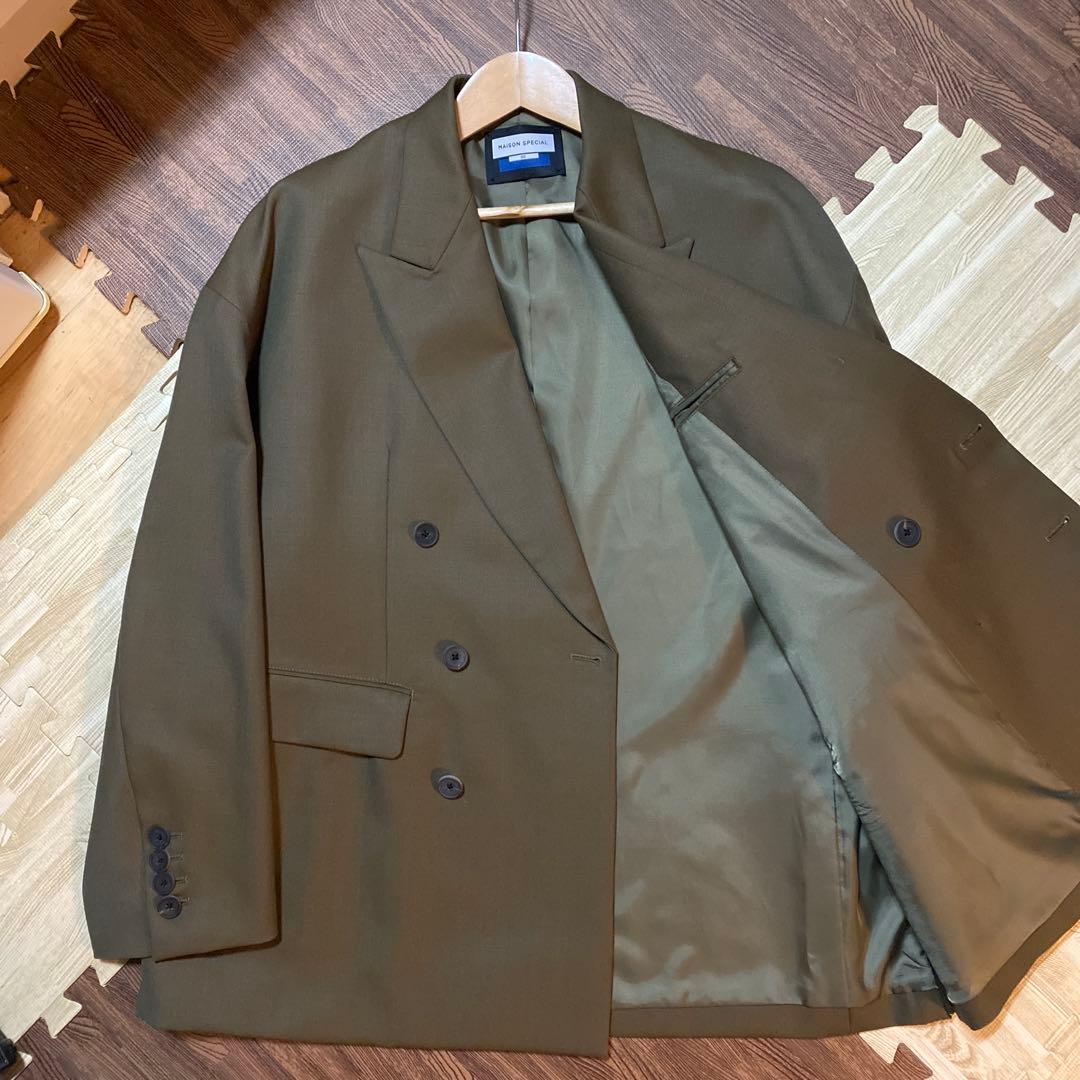 定価約4万円 maison special テーラードジャケット ダークグリーン