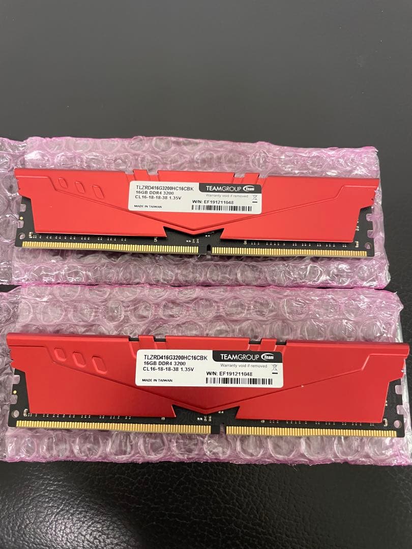 Teamメモリ TLZRD416G3200HC16CBK 16GB×2 32GB