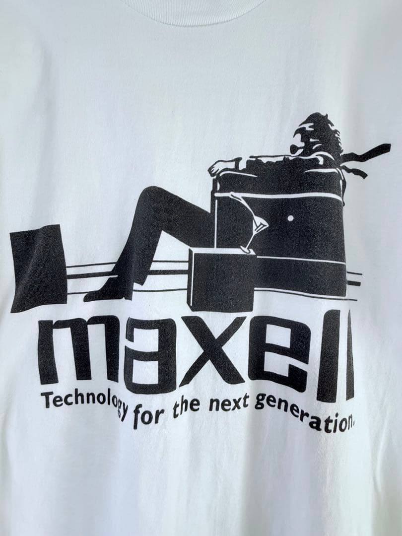 maxell マクセル80s復刻デザインロゴ　Ｔシャツ US古着